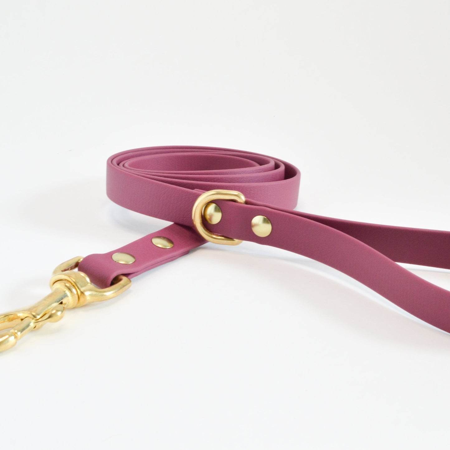 Wanderlust Pup Co. biothane dog leash is waterproof, odour-resistant, and ready for a walk in the city, hike in the woods, or a day at the beach. Made of Biothane with solid brass hardware. Handmade British Columbia, Canada