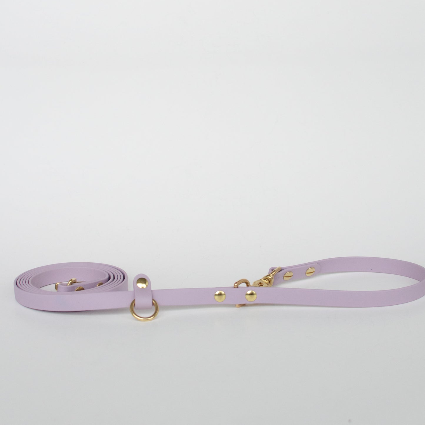 Handsfree waterproof biothane dog leash with solid brass hardware. Handmade in British Columbia, Canada