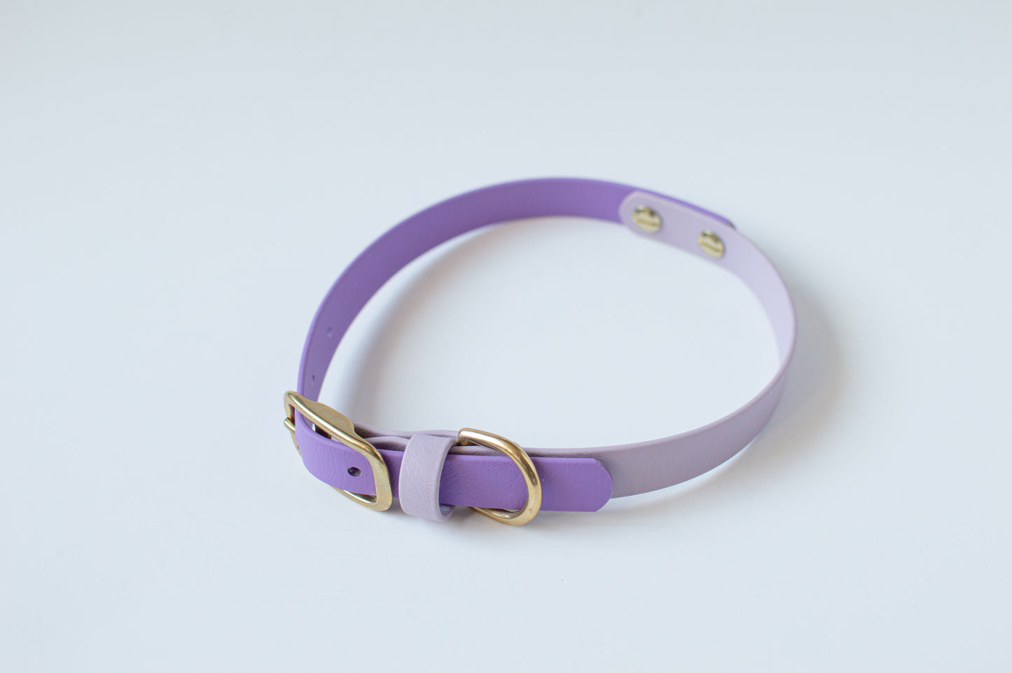 Lavender and Amethyst Two-Tone Dog Collar 16"-20"