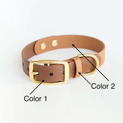 two tone biothane dog collar handmade in canada