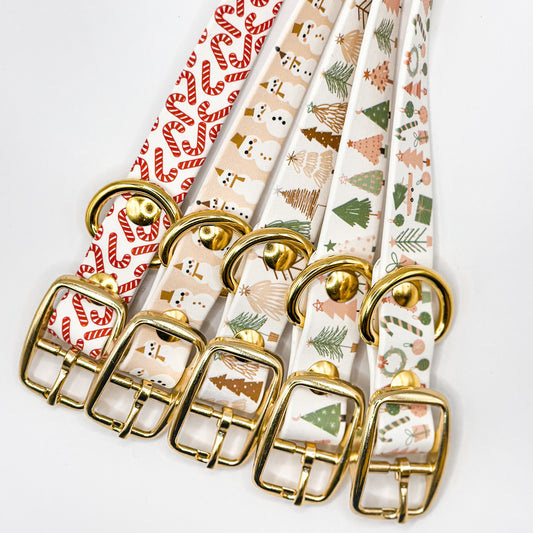 Printed Biothane Christmas Collar