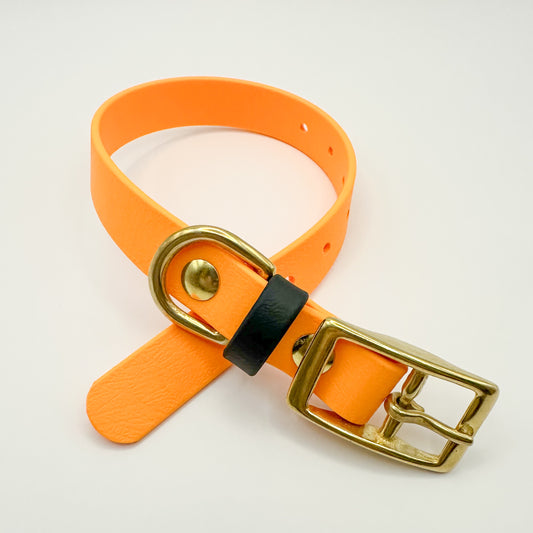 3/4” orange and black size small collar