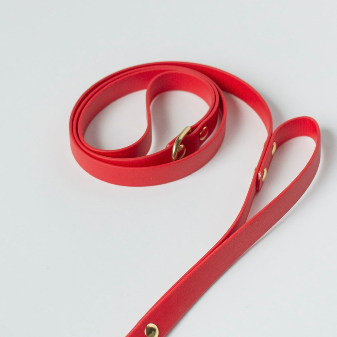 red christmas biothane dog leash